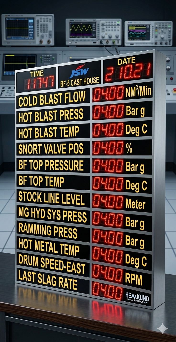 Blast Furnace Cast House Parameter Panel